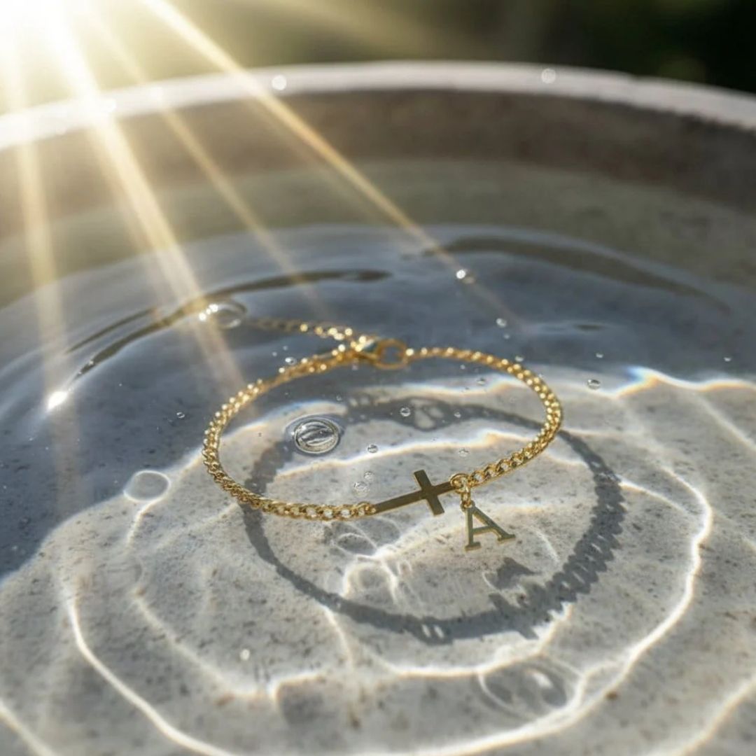 Pulsera Cruz con Inicial Personalizada (Oferta 2x1) - Moroveta